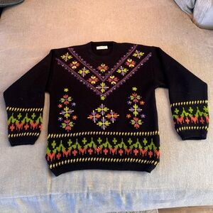 Vintage Sona Rupa Black Knit Sweater